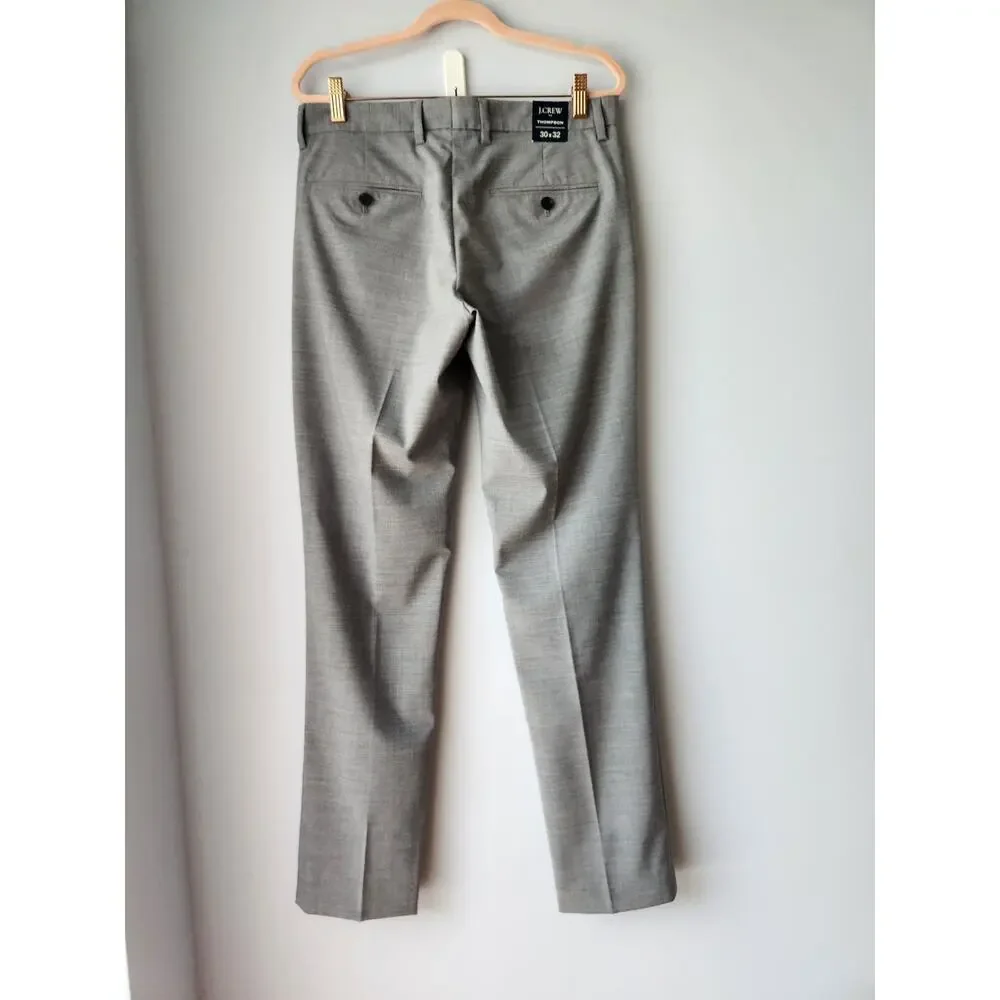 NWT J. Crew Thompson Suit Pant In Four-Season Wool Blend Gray 30/32
